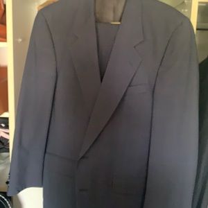 Christian Dior blue window pane suit.